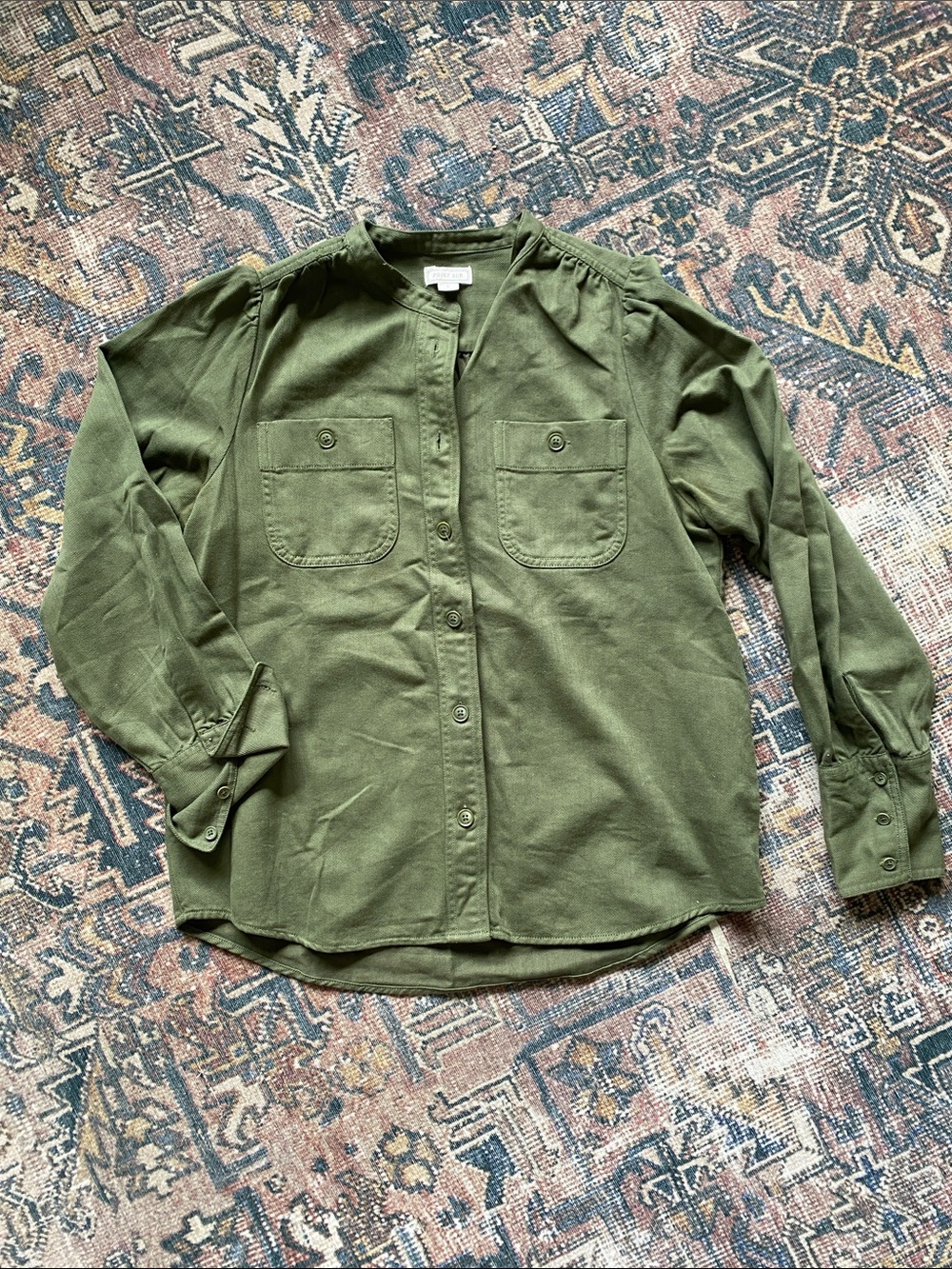 Olive Green Point Sur Button-Up Shirt